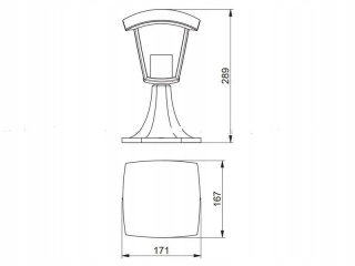 Oprawa ogrodowa MARINA-PS,E27, MAX.20W, słupek 30cm, czarna