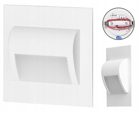 Oprawa schod. Podtynk DRACO LED NEW 1,5W, 12VDC, 30lm, 4000K, biała,