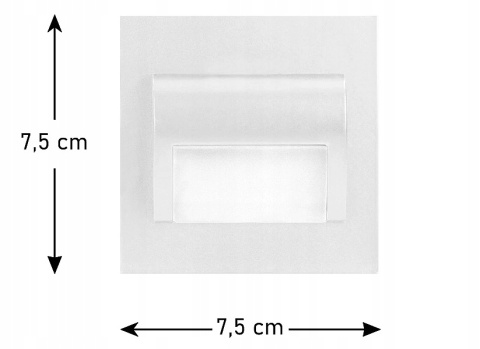 Oprawa schod. Podtynk DRACO LED NEW 1,5W, 12VDC, 30lm, 4000K, biała,