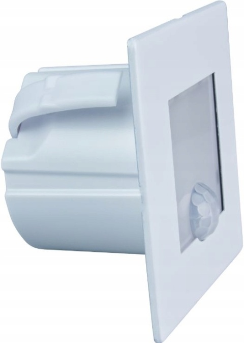 Oprawa schodowa LED z czujnikiem ruchu, kwadratowa, biała / YCB177W-PIR