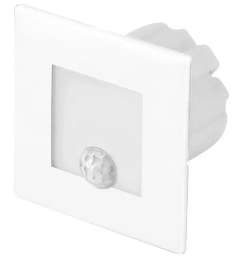 Oprawa schodowa LED z czujnikiem ruchu, kwadratowa, biała / YCB177W-PIR