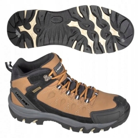 TRZEWIKI BEZ PODN. NUBUK. BEŻ.-CZAR., O2 SRA, "42", CE,LAHTI