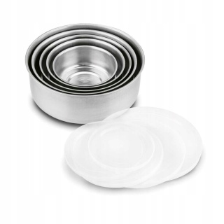 Zestaw misek STAL NIERDZEWNA z pokrywkami TADAR 10-18cm 5 szt.