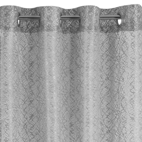 FIRANA GOTOWA srebrna na przelotkach Amanda 140x250 FIRANA GOTOWA srebrna na przelotkach Amanda 140x250
