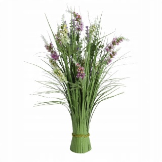 Sztuczna TRAWA z kwiatkami KOLOROWE KWIATY ozdoba bukiet 70cm