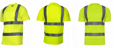 KOSZULKA T-SHIRT OSTRZEGAWCZA, ŻÓŁTA, XL, CE, LAHTI