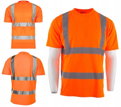 Koszulka ostrzegawcza CE, Pomarańczowa, Rozmiar L.