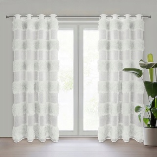 FIRANA GOTOWA kremowa z przelotkami Margaret 140x250