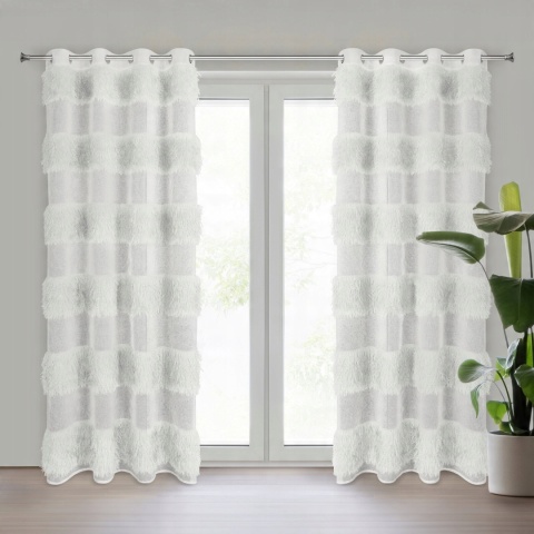 FIRANA GOTOWA kremowa z przelotkami Margaret 140x250
