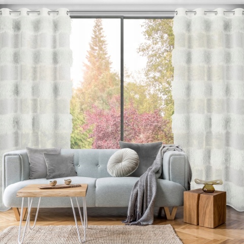 FIRANA GOTOWA kremowa z przelotkami Margaret 140x250