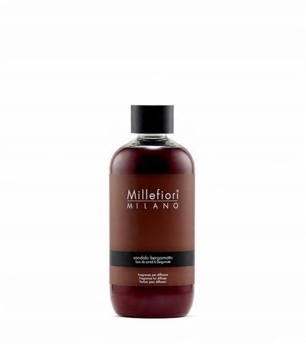 MILLEFIORI MILANO SANDALO BERGAMOTTO uzupełniacz do pałeczek dyfuzor 250 ml MILLEFIORI MILANO SANDALO BERGAMOTTO uzupełniacz do pałeczek dyfuzor 250 ml