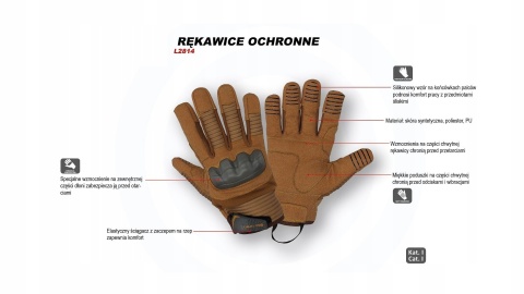 Rękawice Ochronne Lahti TPR Szary L281411P