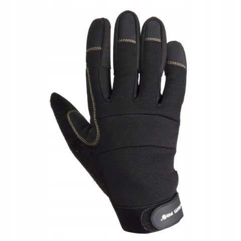 Rękawice Ochronne Warsztatowe Czarne, Rozmiar 11, Certyfikat CE