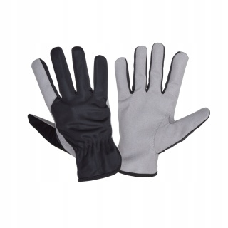 Rękawice robocze szare ze skóry syntetycznej