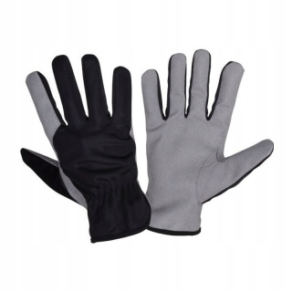 Rękawice robocze z syntetycznej skóry, szare - L271511P