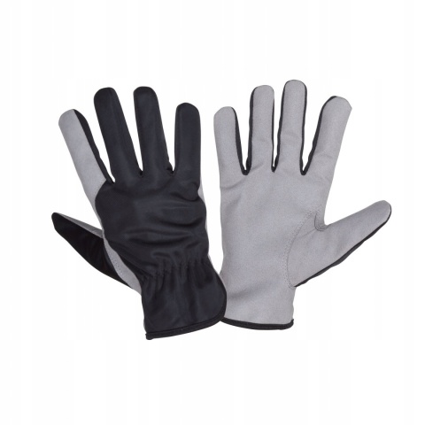 Rękawice robocze z syntetycznej skóry, szare - L271511P