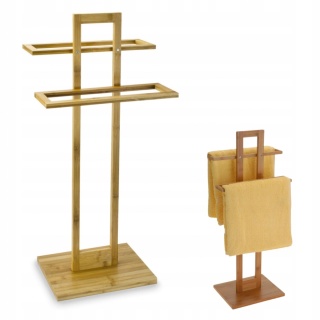 Wieszak łazienkowy bambusowy wolnostojący 37X25X85 CM