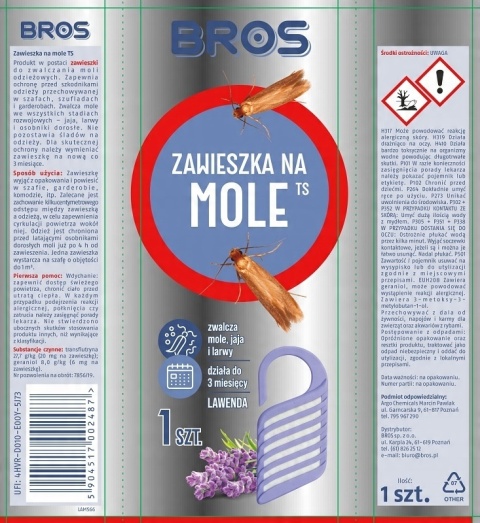 Zawieszka na mole lawendowa Zawieszka na mole lawendowa