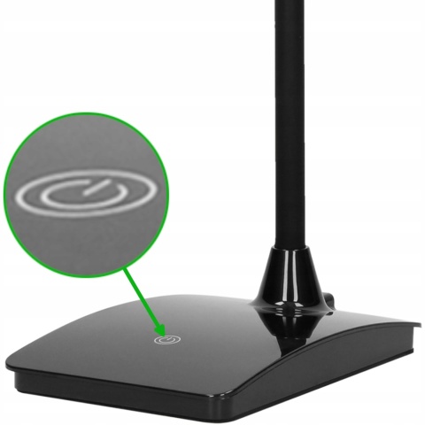 Lampka biurkowa AMET LED 6W, 3000K, f.ściem.czar / DL-8/B