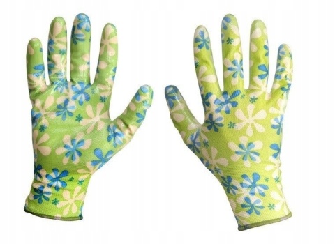 RĘKAWICE NITRYLOWE ZIELONE L220408P, KARTA, 8, CE, LAHTI