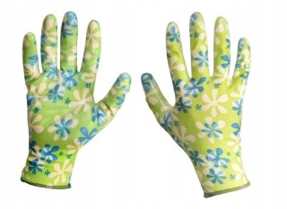 RĘKAWICE NITRYLOWE ZIELONE L220408P, KARTA, 8, CE, LAHTI