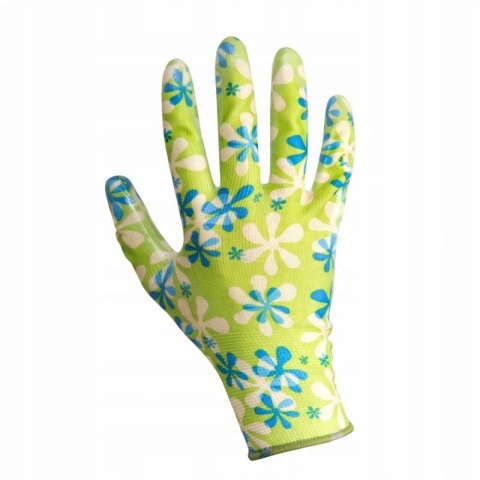 RĘKAWICE NITRYLOWE ZIELONE L220408P, KARTA, 8, CE, LAHTI