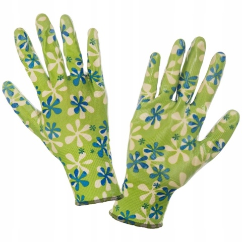 RĘKAWICE NITRYLOWE ZIELONE L220409P, KARTA, 9, CE, LAHTI