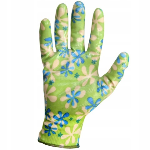 RĘKAWICE NITRYLOWE ZIELONE L220409P, KARTA, 9, CE, LAHTI