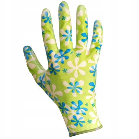 RĘKAWICE NITRYLOWE ZIELONE L220409P, KARTA, 9, CE, LAHTI