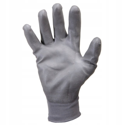 RĘKAWICE OCHRONNE PU SZARE - ROZMIAR 9 - LAHTI.