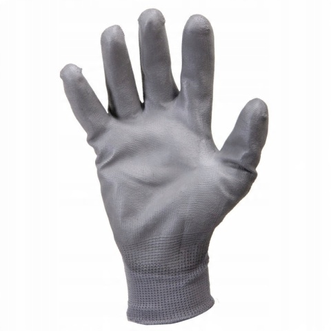 RĘKAWICE OCHRONNE PU SZARE - ROZMIAR 9 - LAHTI.
