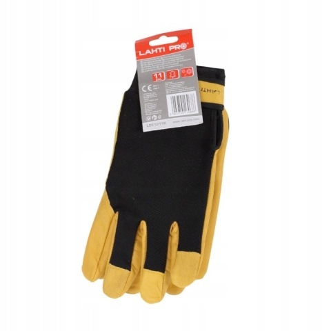 RĘKAWICE OCIEP. BRĄZ.-CZAR. L251211P, KARTA, "11", CE,LAHTI