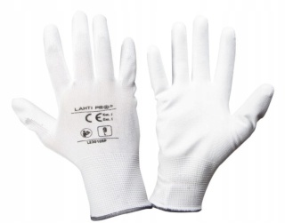 RĘKAWICE PU BIAŁE L230108P, 1 PARA, "8", CE, LAHTI