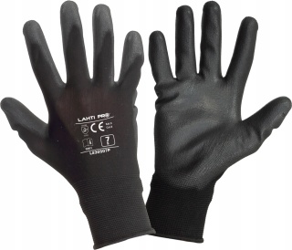 RĘKAWICE PU CZARNE L230510P, 1 PARA, "10", CE, LAHTI
