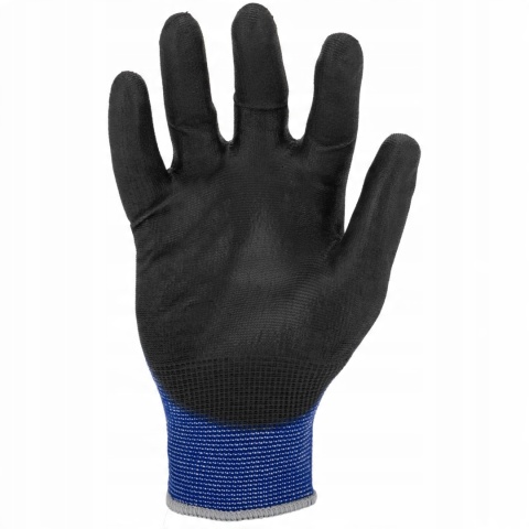 RĘKAWICE PU NIEBIESKO-CZARNE L231009P, KARTA, "9", CE, LAHTI