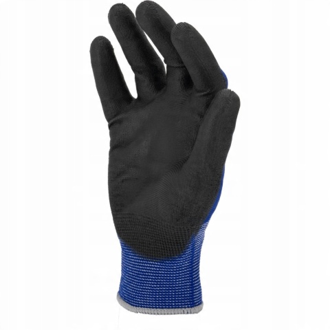 RĘKAWICE PU NIEBIESKO-CZARNE L231009P, KARTA, "9", CE, LAHTI