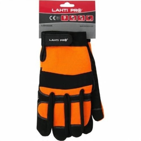 RĘKAWICE WARSZT. CZAR.-POM. L280510P, KARTA, "10", CE, LAHTI