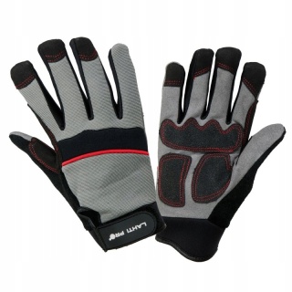 RĘKAWICE WARSZT. CZAR.-SZAR. L280909P, KARTA, "9", CE, LAHTI