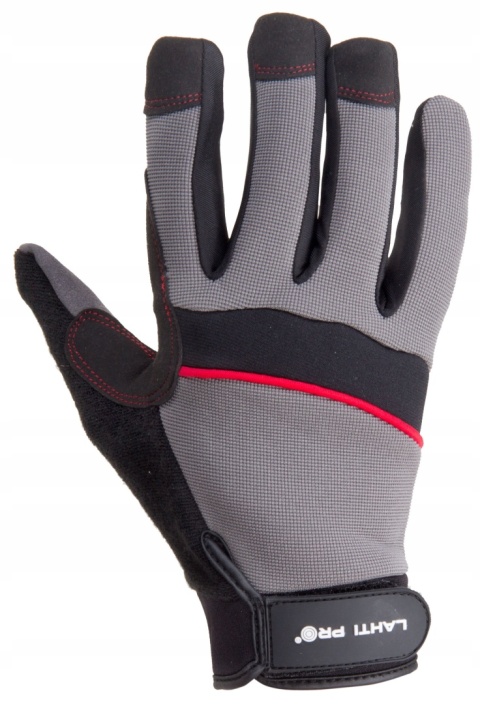 RĘKAWICE WARSZT. CZAR.-SZAR. L280911P, KARTA, "11", CE,LAHTI