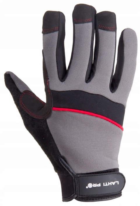 RĘKAWICE WARSZT. CZAR.-SZAR. L280911P, KARTA, "11", CE,LAHTI