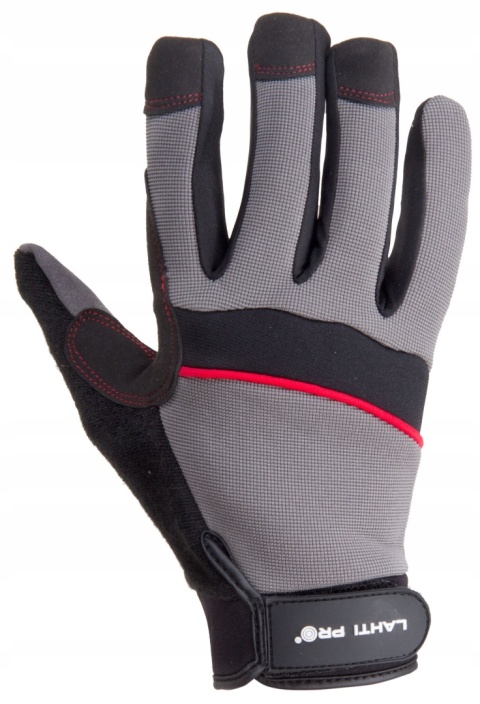 RĘKAWICE WARSZT. CZAR.-SZAR. L280911P, KARTA, "11", CE,LAHTI