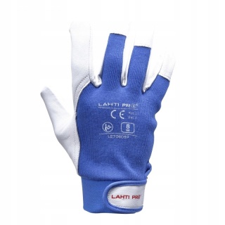 RĘKAWICE ZE SKÓRY KOZ. GRANAT. L270609P, KARTA, "9",CE,LAHTI