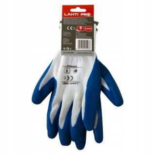 Rękawice lateksowe Lahti, rozmiar 9