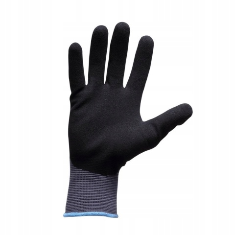 Rękawice robocze nitrilowe L220609P, szaro-czarne