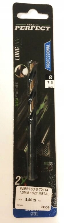 BLISTER - WIERTŁO DO METALU HSS 7.5 PERFECT (1szt) S-72114