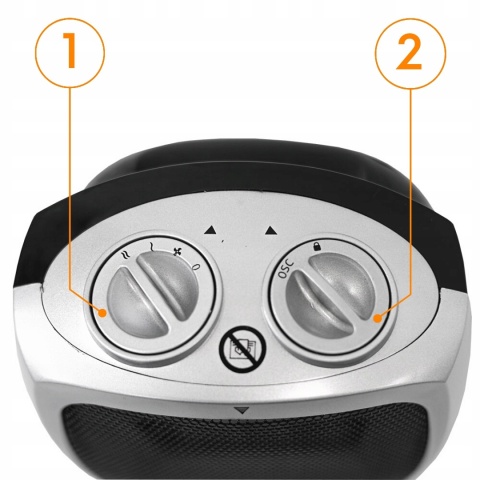 Farelka grzejnik elektryczny mały oscylacja 1500W