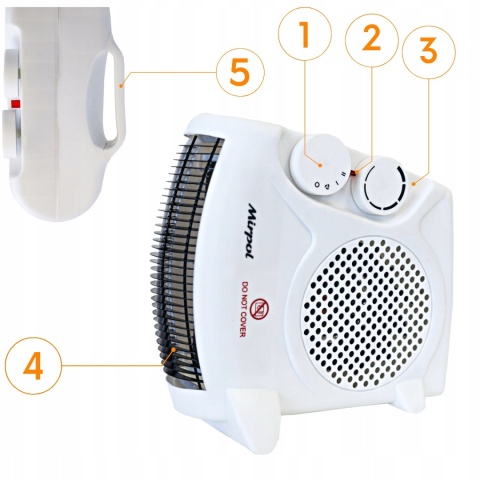Grzejnik elektryczny termowentylator mały farelka