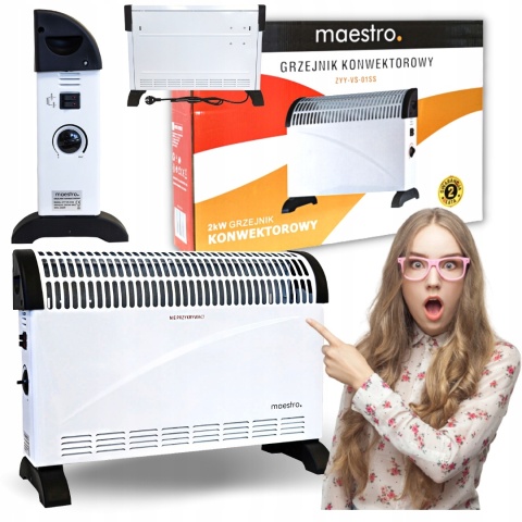 Grzejnik konwektor 2000W energooszczędny termostat