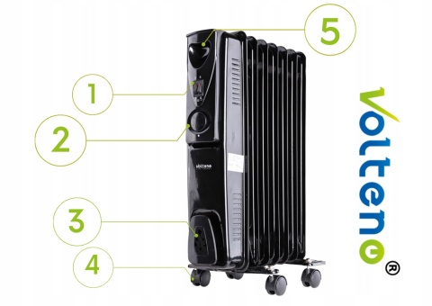 Grzejnik olejowy elektryczny 1500W energooszczędny