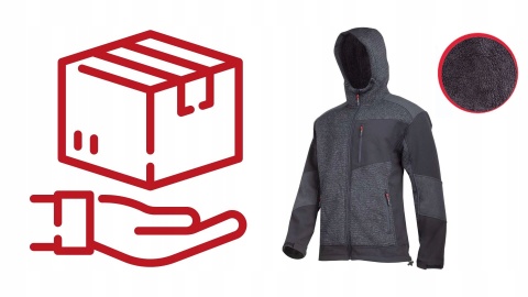 KURTKA OCIEPLANA SHERPA CZARNO-SZARA, 2XL Lahti Pro